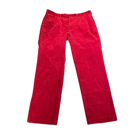 Polo Ralph Lauren Mens 34x32 (34x31) Red Corduroy Classic Fit Chino Pants Preppy - Picture 1 of 13